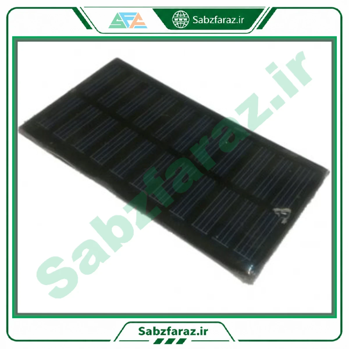 پنل خورشیدی کوچک 5.5 ولت 110 میلیآمپر ابعاد 118x63 میلیمتر