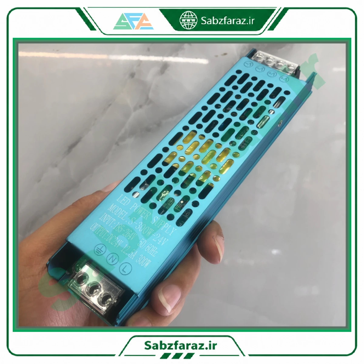 منبع تغذیه سوییچینگ ۲۴ ولت ۱۲.۵ آمپر ۳۰۰ وات مدل S-300W-24V