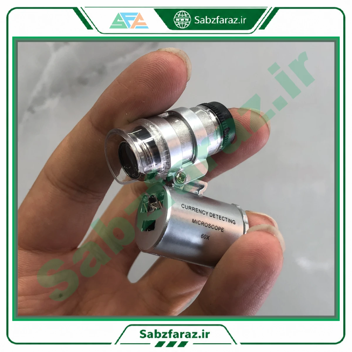 میکروسکوپ جیبی ۶۰ برابر مدل NO.9882 به همراه نور LED و UV