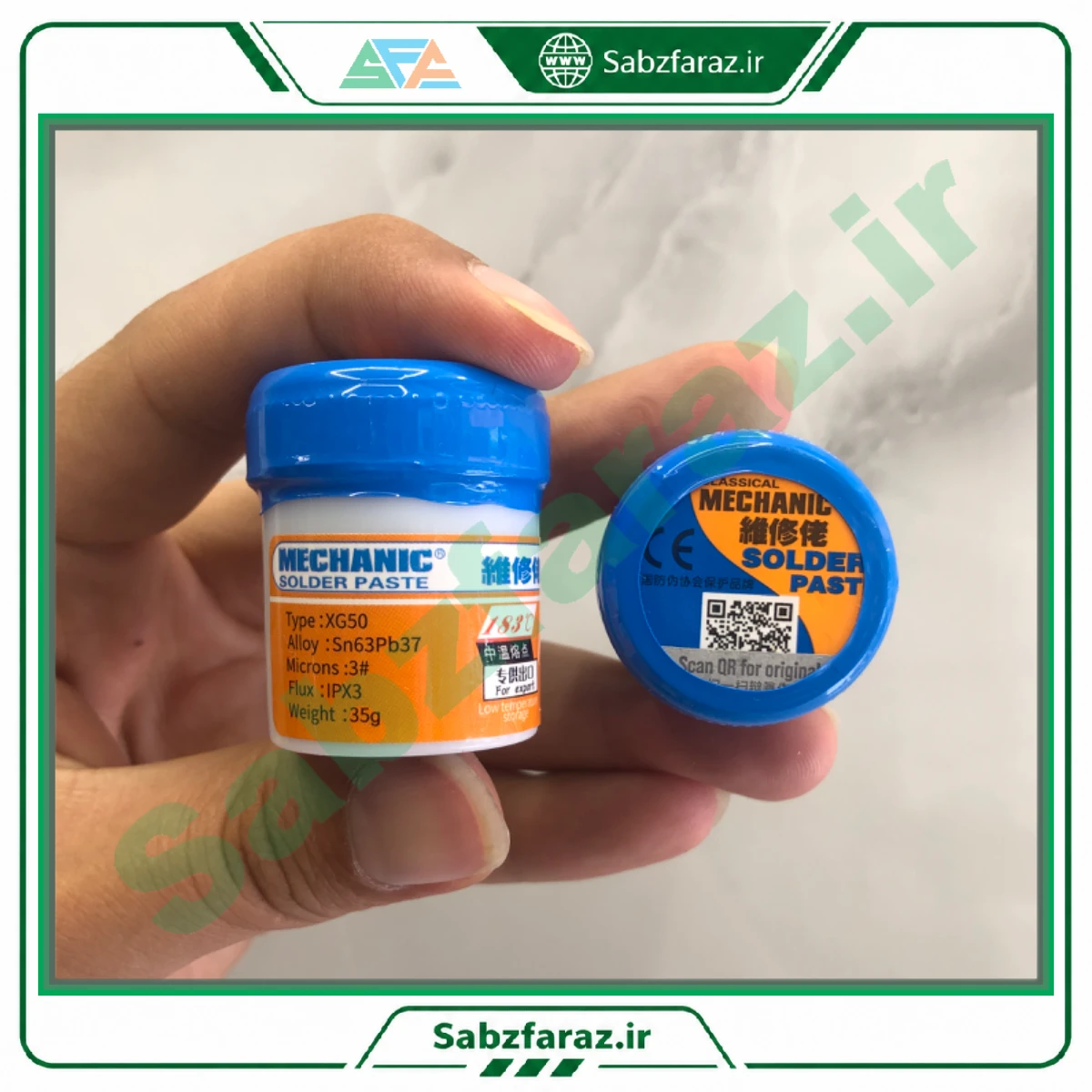 خمیر قلع مکانیک MECHANIC XG50 وزن ۳۵ گرم (Sn63/Pb37)