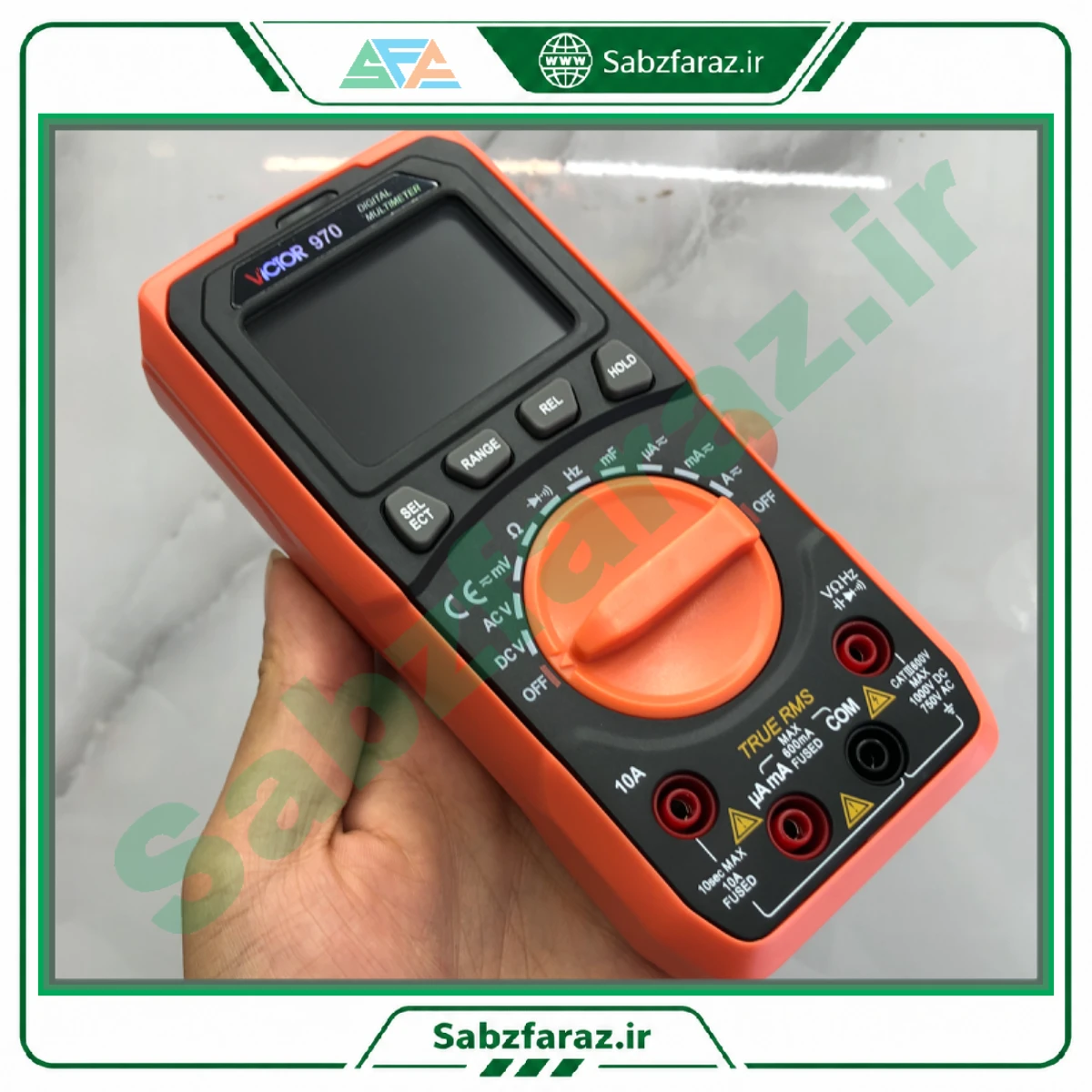 مولتی متر دیجیتال ویکتور VICTOR 970 با صفحه نمایش رنگی و باتری شارژی