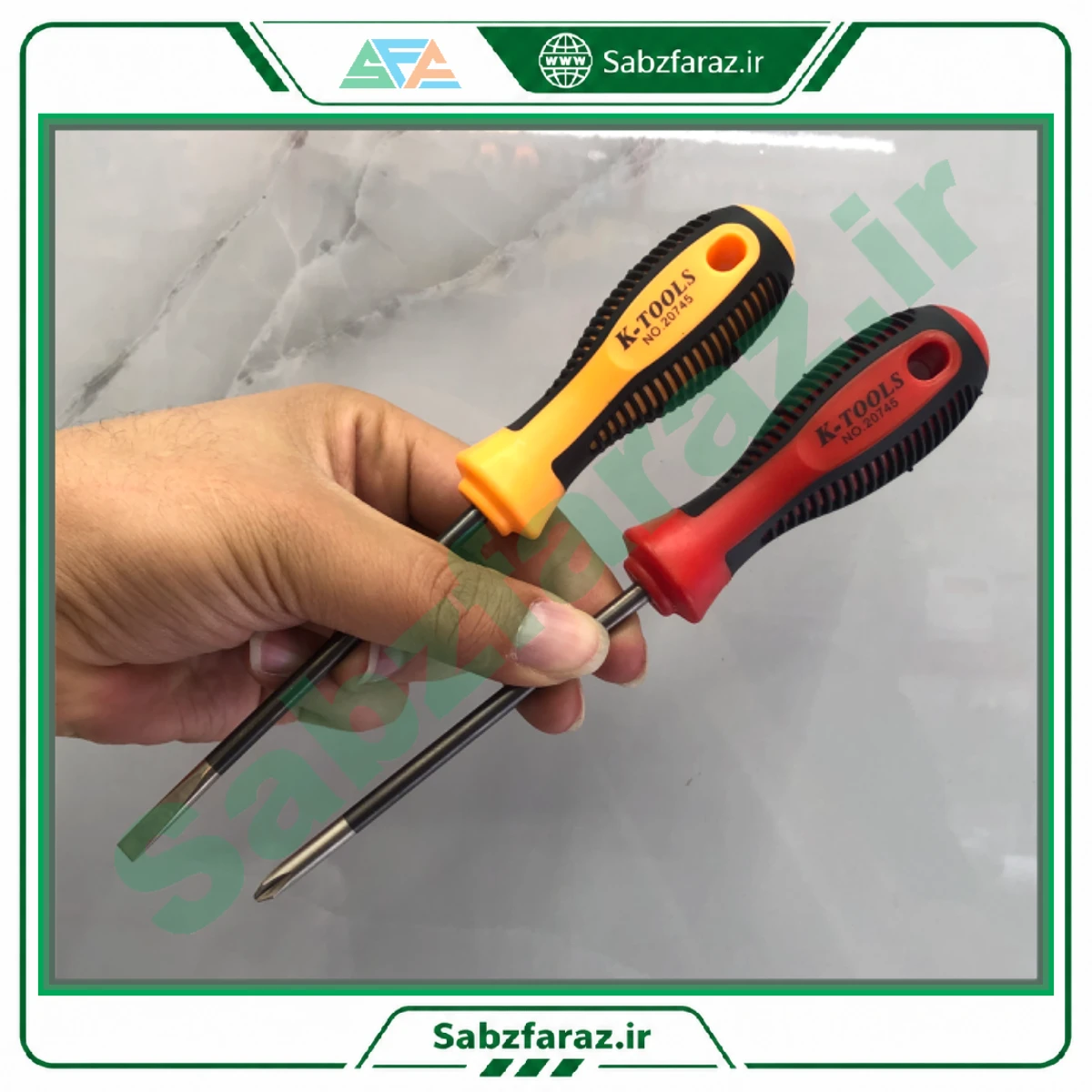پیچ گوشتی K-TOOLS مدل NO.20745 دو پخ دو پهلو 5x100mm