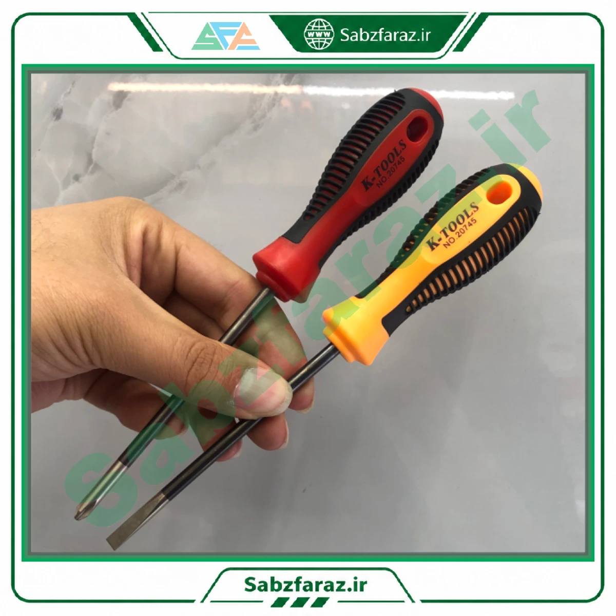 پیچ‌گوشتی چهارسو K-TOOLS مدل NO.20745 سایز 5x100 میلی‌متر