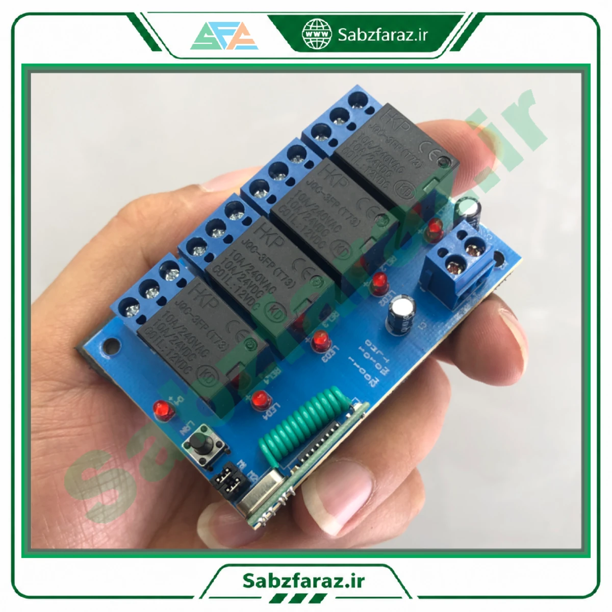 ماژول گیرنده رله ای ۱۲ ولت ۳۱۵ مگاهرتز لرن کد چهار کانال