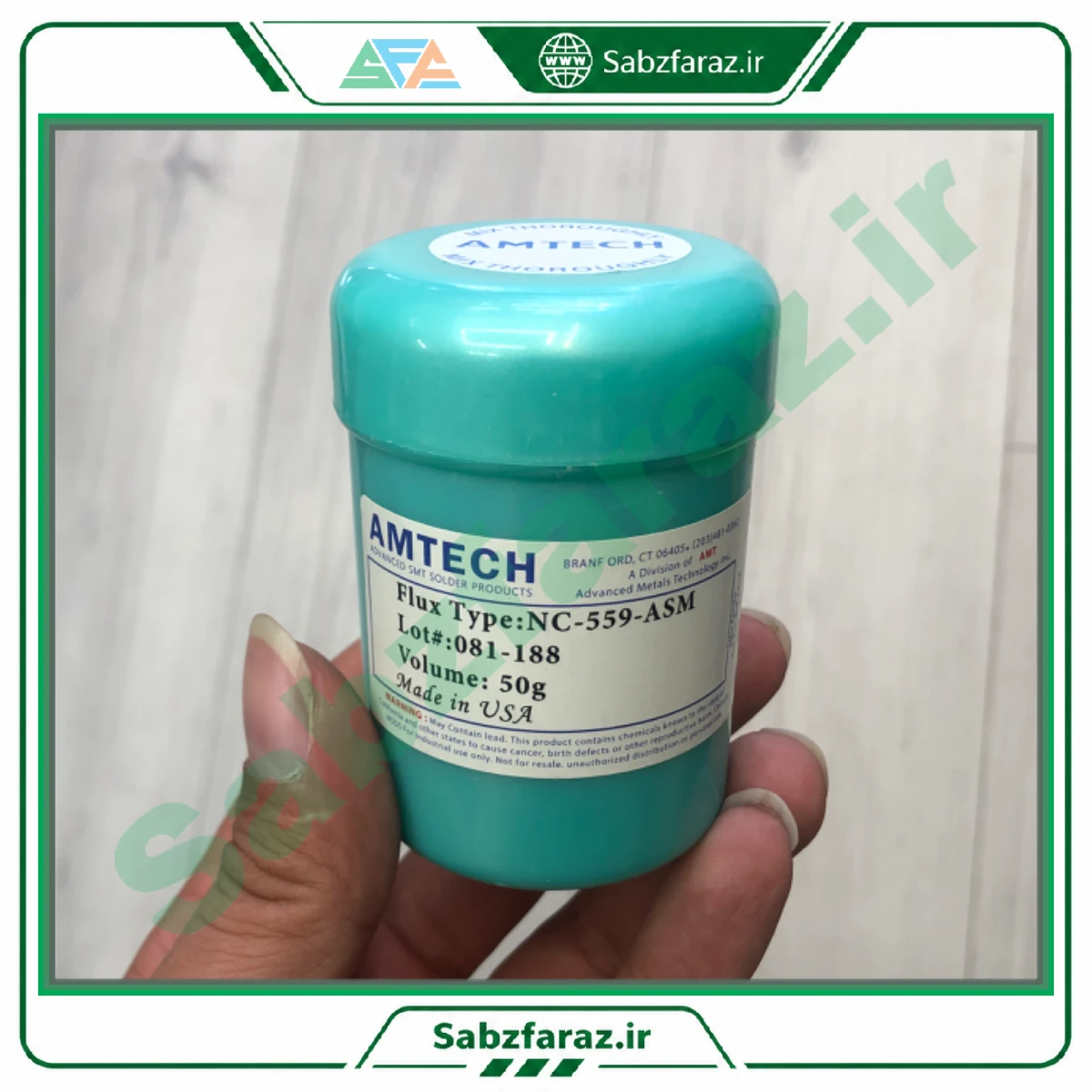 خمیر فلاکس روغن لحیم کاری ام تک مدل AMTECH NC-559-ASM حجم ۵۰ گرم ساخت آمریکا