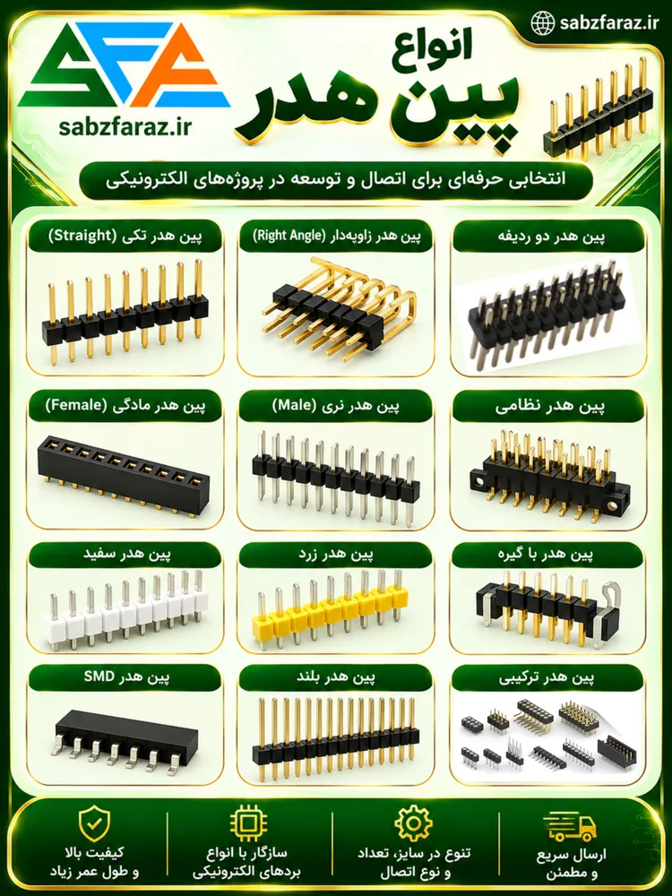 انواع پین هدر