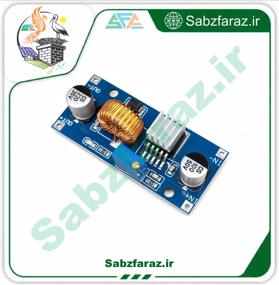 ماژول رگولاتور کاهنده ۵ آمپر DC به DC با خروجی قابل تنظیم XL4015