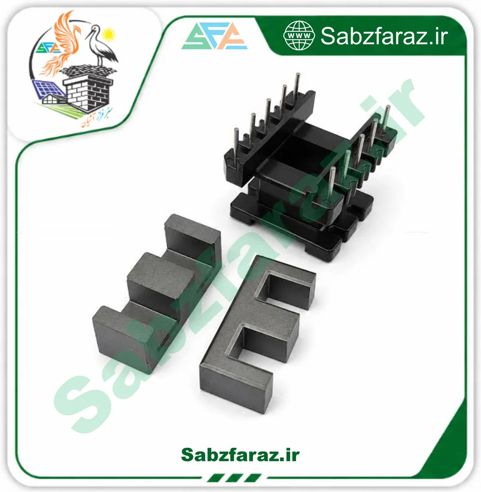 هسته فریت EE 28-20 با قرقره بوبین 10 پین (ایستاده)