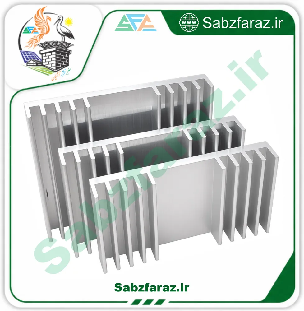 هیت سینک آلومینیومی U شکل 15-80-95 میلی‌متر