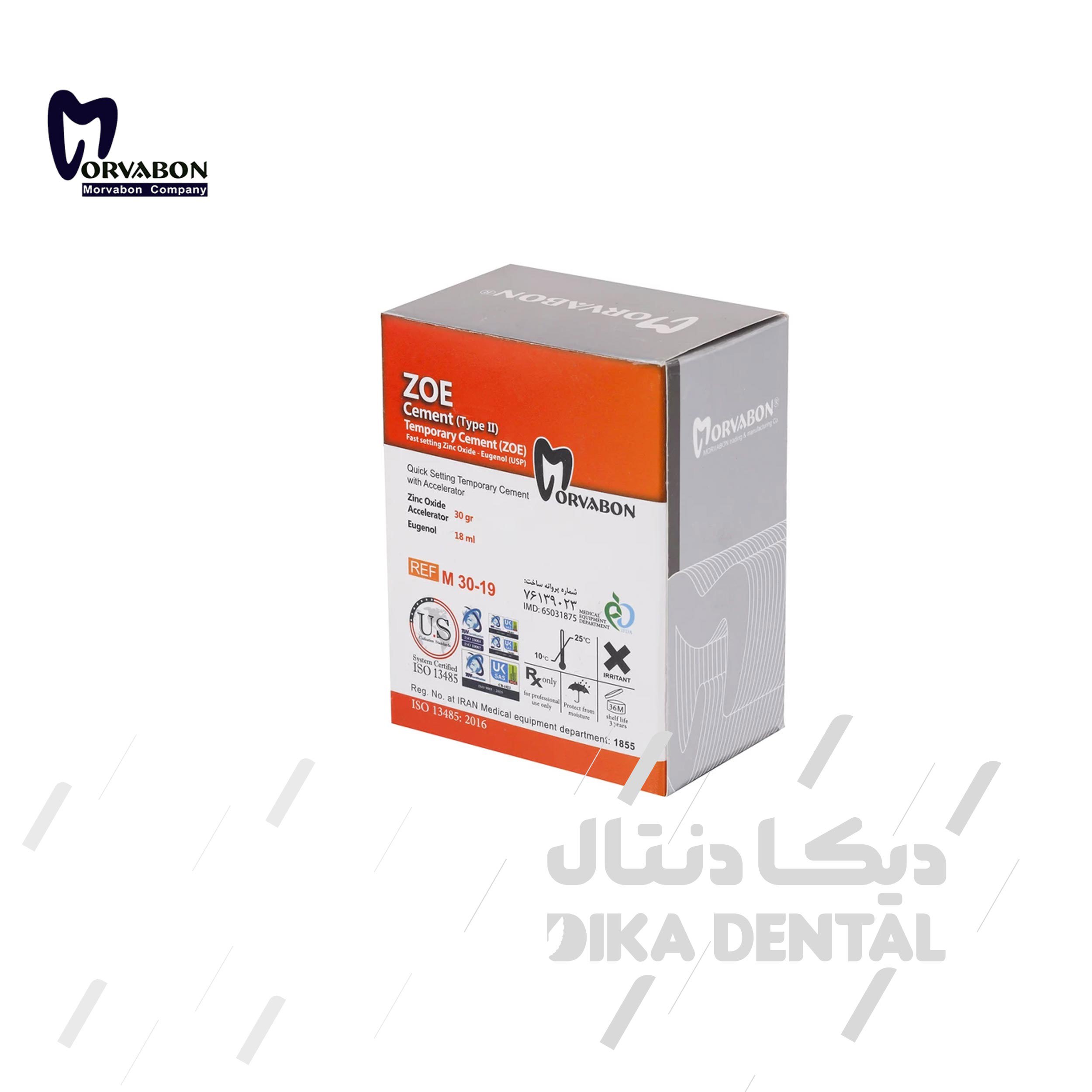 سمان موقت  زینک اکساید اژنول