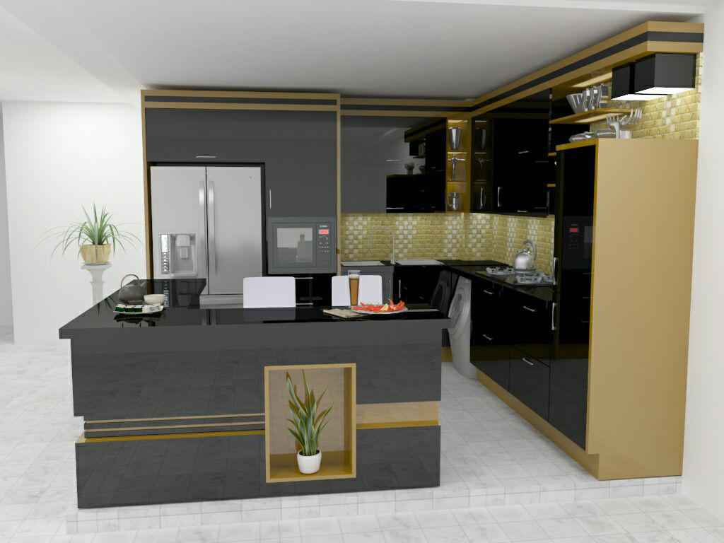 کابینت های گلاس مشکی