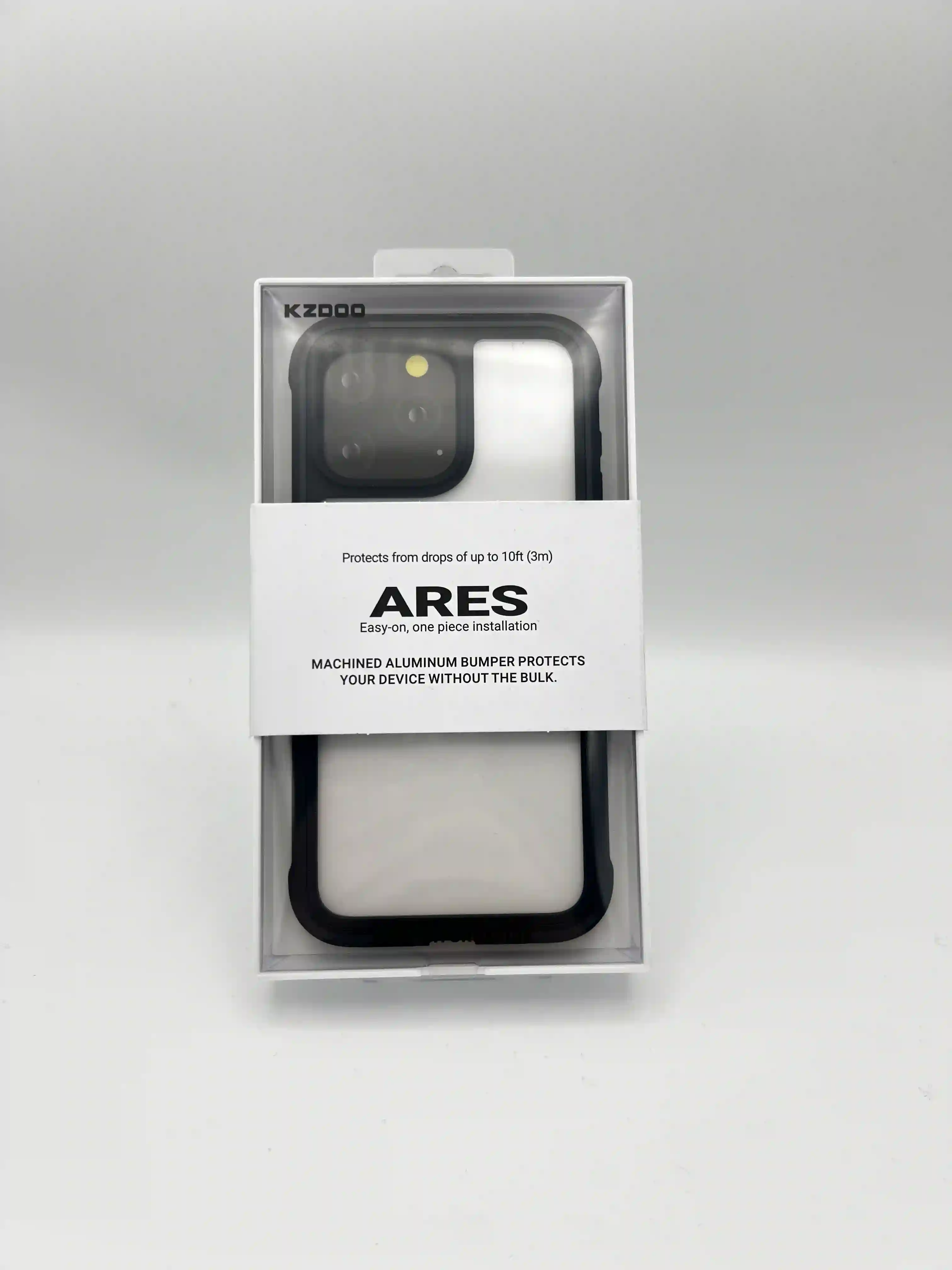 کاور هیبریدی Kzdoo مدل ARES | قاب شفاف ضد ضربه iPhone 15 ProMax