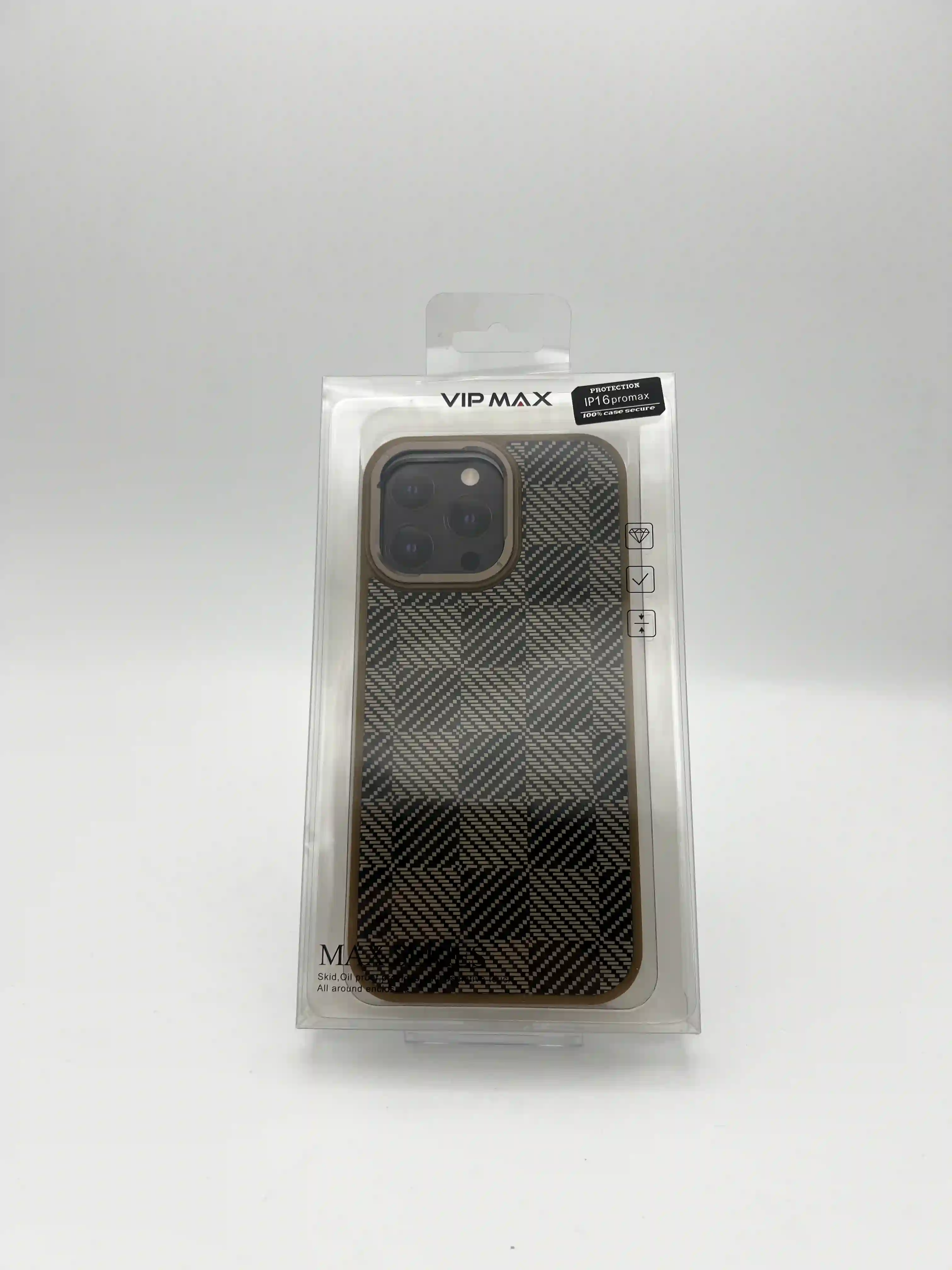 گارد VIP MAX مدل Max Series | طرح شطرنجی برای iPhone 16 Pro Max