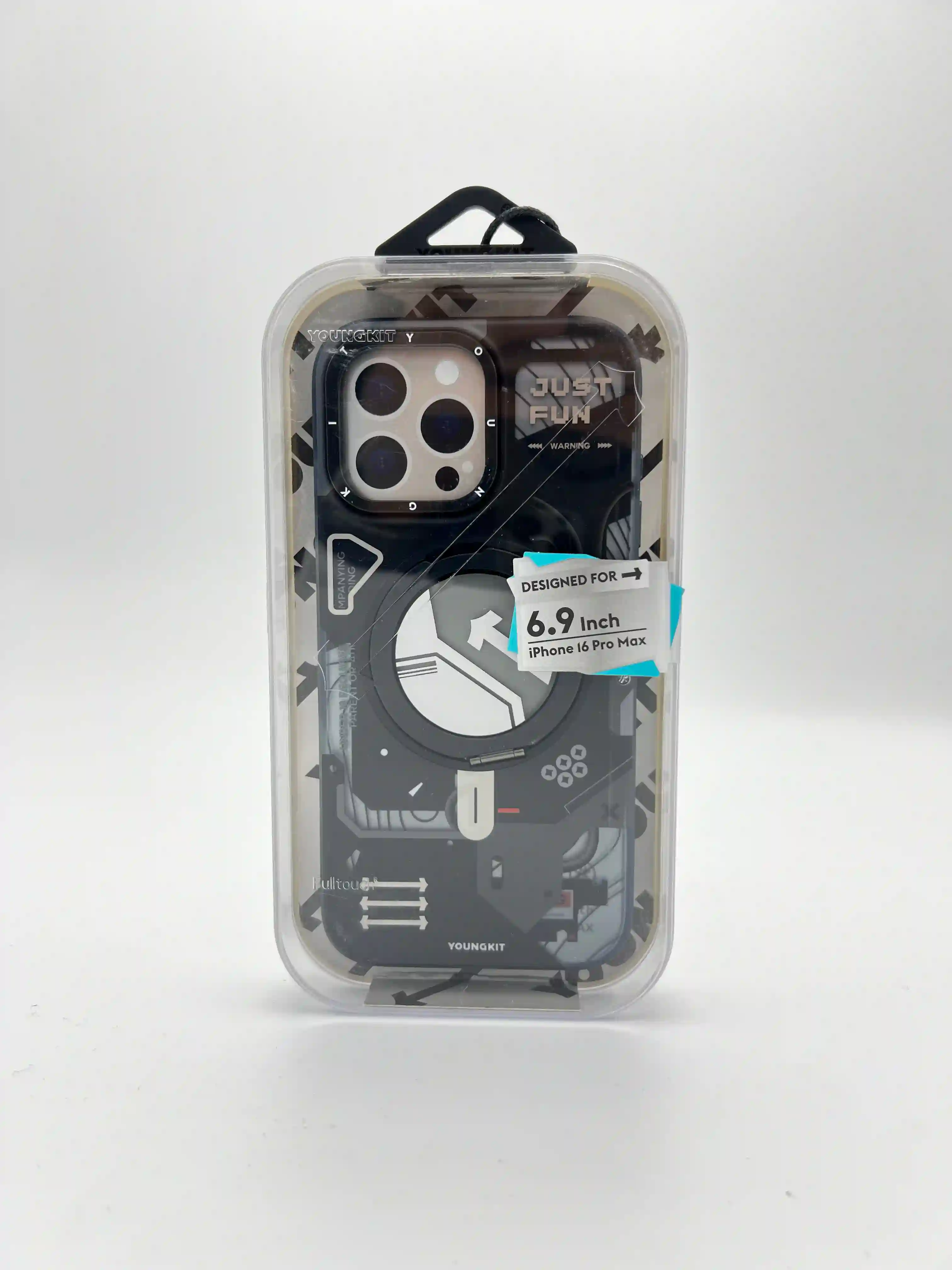 گارد YoungKit مدل Cyberpunk | مگ سیف و استند برای iPhone 16 Pro Max