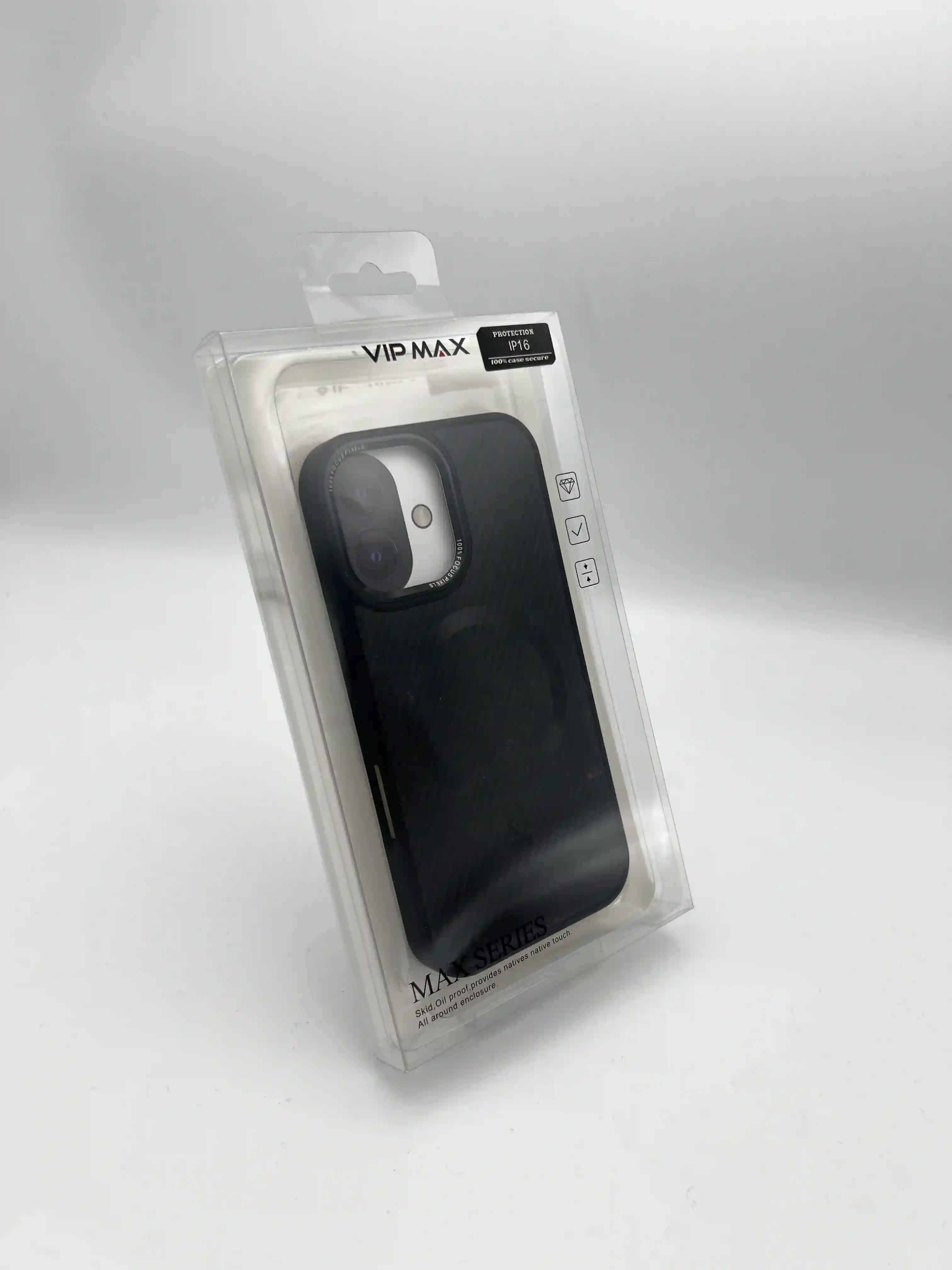 کاور VIP MAX طرح فیبر کربن (MAX SERIES) | قاب ضد ضربه iPhone 16 Normal