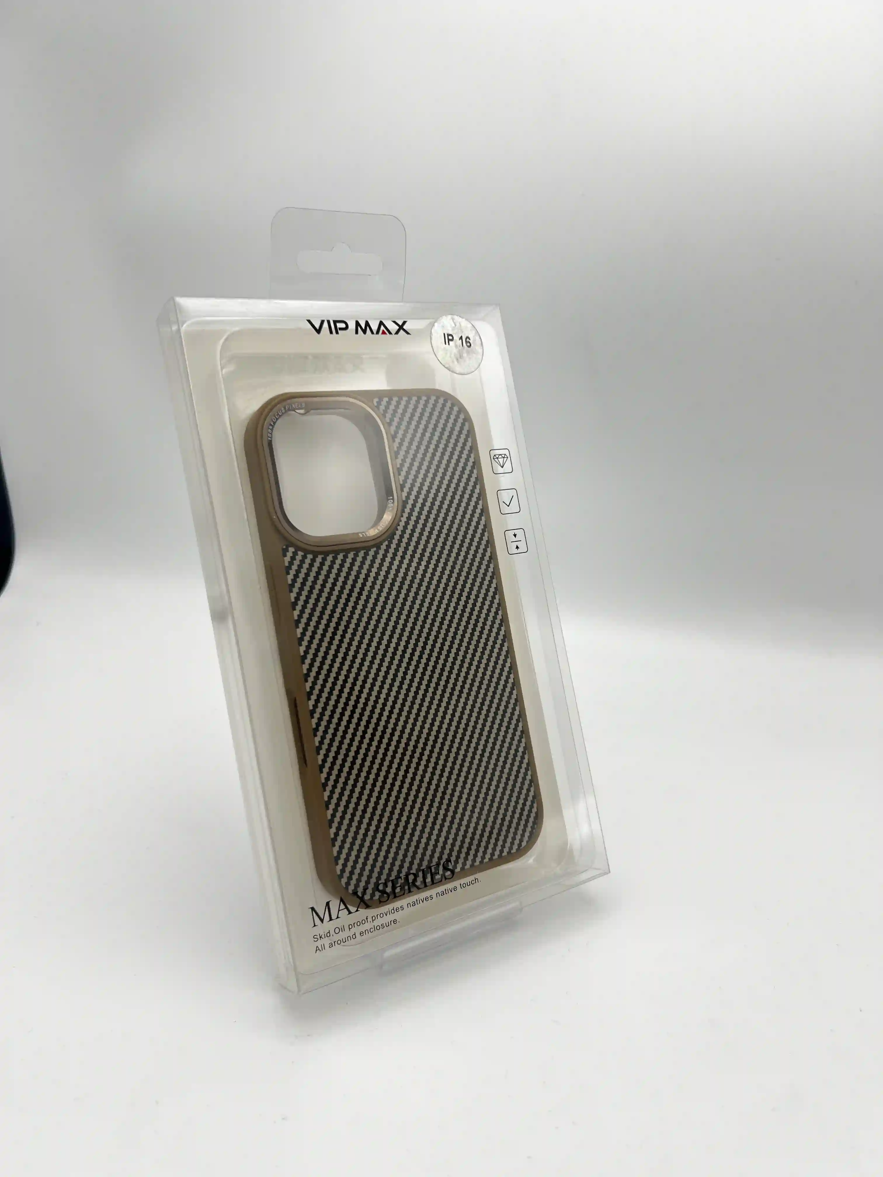 کاور VIP MAX طرح فیبر کربن (MAX SERIES) | قاب ضد ضربه iPhone 16 Normal