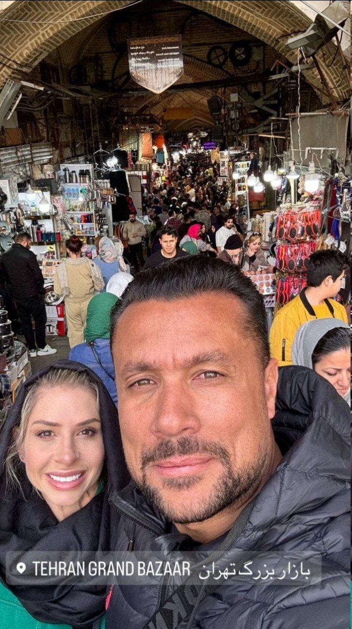عکس| تهران‌گردی مربی برزیلی پرسپولیس و همسرش