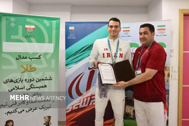 پاداش سامیار عبدلی اولین طلایی کاروان ایران پرداخت شد