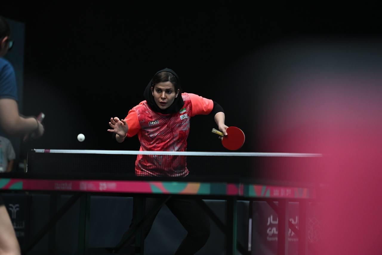 صعود کاپیتان تیم‌ملی تنیس‌روی میز بانوان ایران به مرحله یک‌هشتم