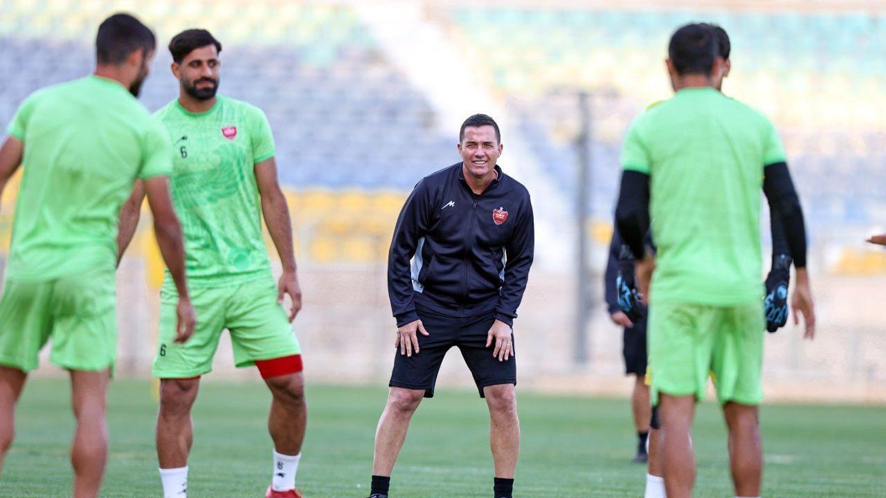 اوسمار ویرا - تمرین پرسپولیس - لیگ برتر - فوتبال ایران