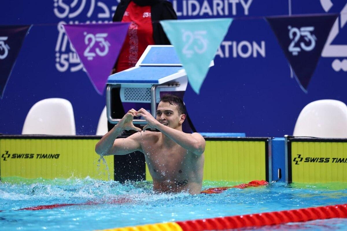 بازیهای کشورهای اسلامی؛ سامیار عبدلی اولین طلای کاروان ایران را از آب بیرون آورد