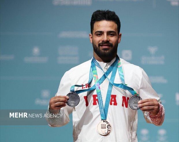 معینی: بعد از فشار مسابقات جهانی، کسب سه مدال برایم ارزشمند بود