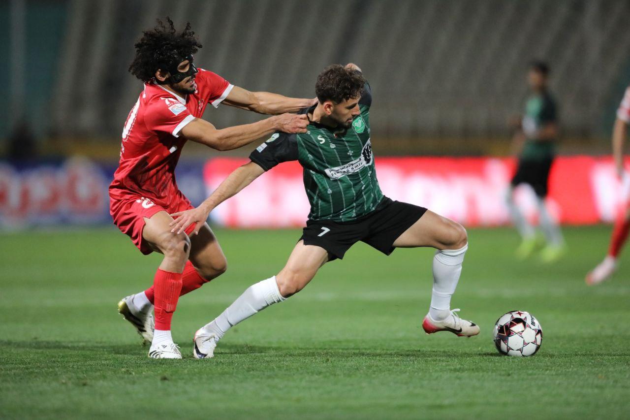 مهدی گودرزی هافبک خیبر خرم آباد - فرزین معامله گری دفاع پرسپولیس - لیگ برت ایران