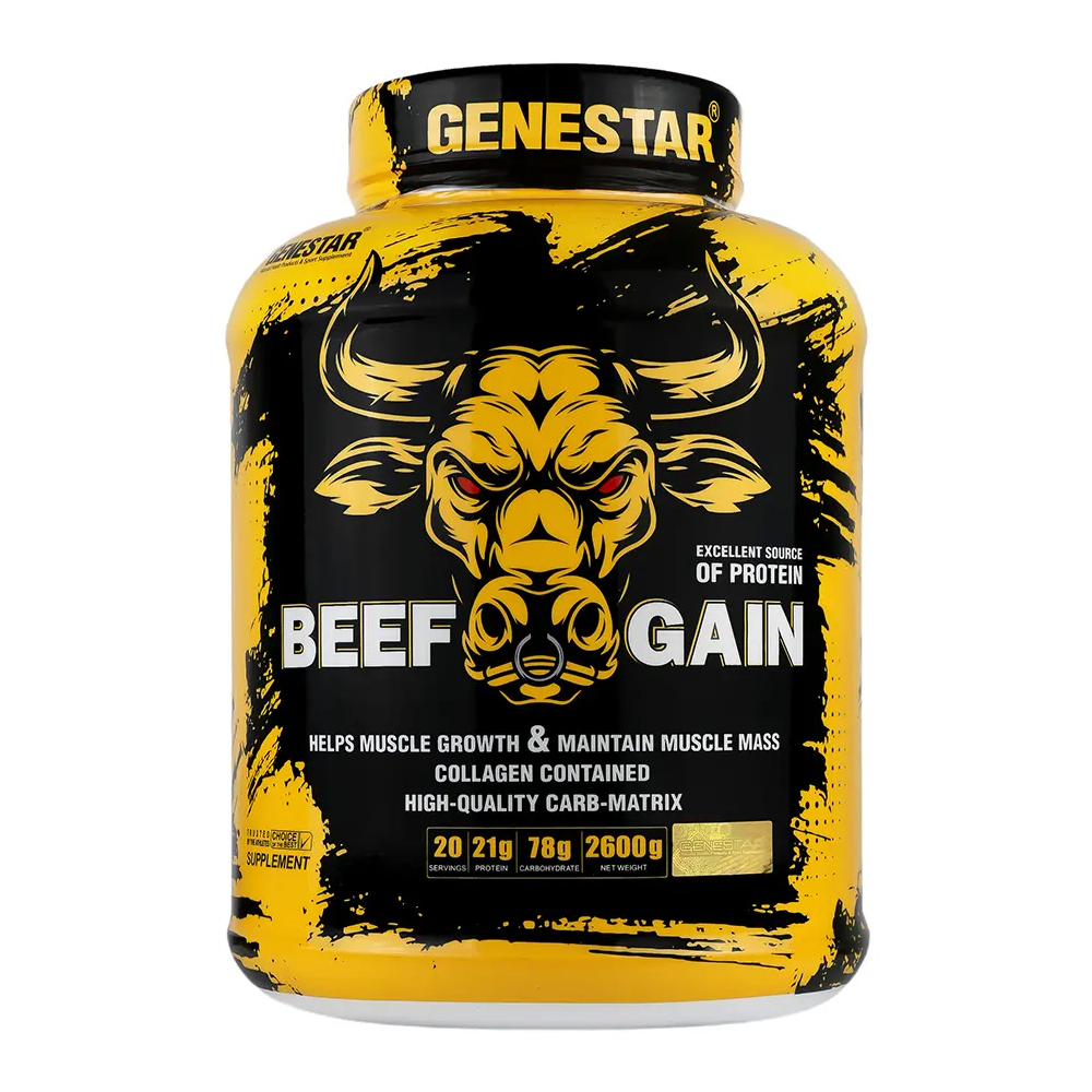 گین بیف کرم کارامل پودر خوراکی 2600 گرمی (ژن استار)