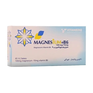 قرص منيزيم + ويتامين B6 ويتامديک 60 عددي کوثر