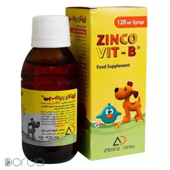 شربت زينکوويت بي البرز دارو 120 ml طعم پرتقال البرز دارو