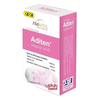 قطره آدیتن آمی ویتال 15 ml طعم چند میوه داروسازی امین ایران