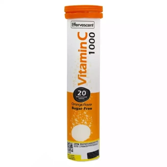 قرص جوشان ویتامین C خوارزمی 1000 mg 20 عددی طعم پرتقال داروسازی خوارزمی ایران