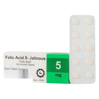 قرص فوليک اسيد 5mg جالينوس 100 عددي