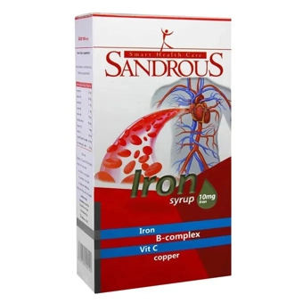 شربت آهن 10 mg سندروس 200 ml طعم پرتقال فرشته جويان