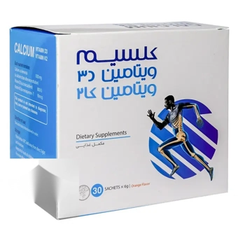 ساشه کلسیم ویتامین D3 ویتامین K2 طعم پرتقال 30 عددی سپیداج