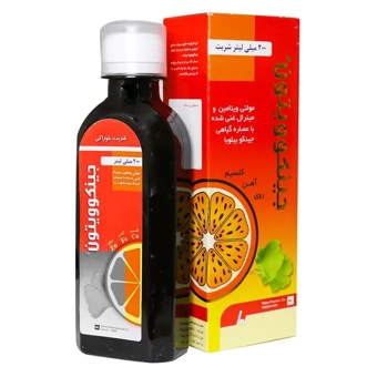 شربت جینکوویتون رها 200 ml طعم پرتقال داروسازی رها اصفهان