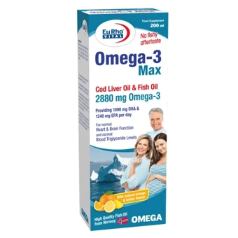 شربت امگا 3 مکس يوروويتال 200 ml حکيمان طب کار