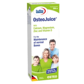 شربت استئو جویس یوروویتال 200 ml طعم پرتقال نعناع حکیمان طب کار