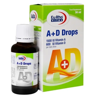 قطره ويتامين آ + د يوروويتال 30 ml طعم پرتقال حکيمان طب کار
