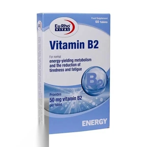 قرص ويتامين B2 50mg يوروويتال 60 عددي حکيمان طب کار
