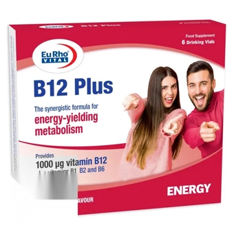 ویال B12 پلاس 1000 µg یوروویتال 6 عددی طعم پرتقال حکیمان طب کار