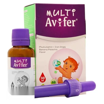 قطره مولتي آويفر آويوال 30 ml طعم موز پسته رابو فارمد آريا