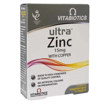 قرص اولترا زينک 15mg ويتابيوتيکس 60 عددي