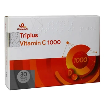 قرص خوراکی تری پلاس ویتامین C ویتامین لایف 1000 mg 30 عددی سام آرین اکسیر