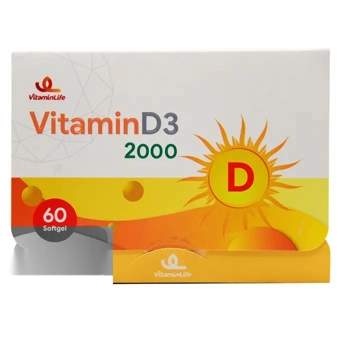 سافت ژل ویتامین D3 2000 IU ویتامین لایف 60 عددی سام آرین اکسیر