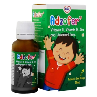 قطره آدزوفر بی اس کی 30 ml طعم تافی بنیان سلامت کسری