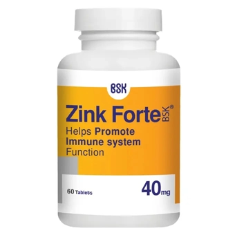 قرص خوراکی زینک فورت بی اس کی 40 mg 60 عددی بنیان سلامت کسری