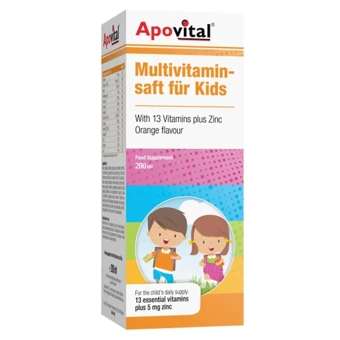 شربت مولتی ویتامین سافت کودکان آپوویتال 200 ml طعم پرتقال سمر طب درمان