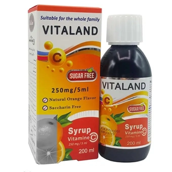 شربت ویتامین C ویتالند 200 ml طعم پرتقال پژند نیکو دارو