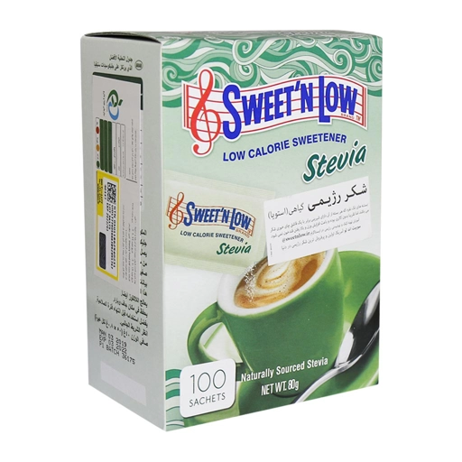 پودر شیرین کننده طبیعی Stevia سوییت اند لو 100 عدد
